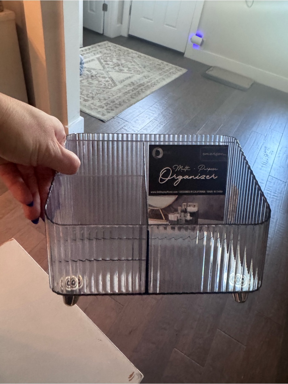 Clear Acrylic Makeup Organizer - 4-Compartment
